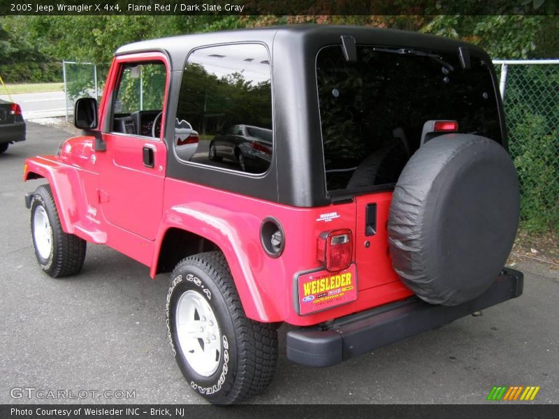 Flame Red / Dark Slate Gray 2005 Jeep Wrangler X 4x4
