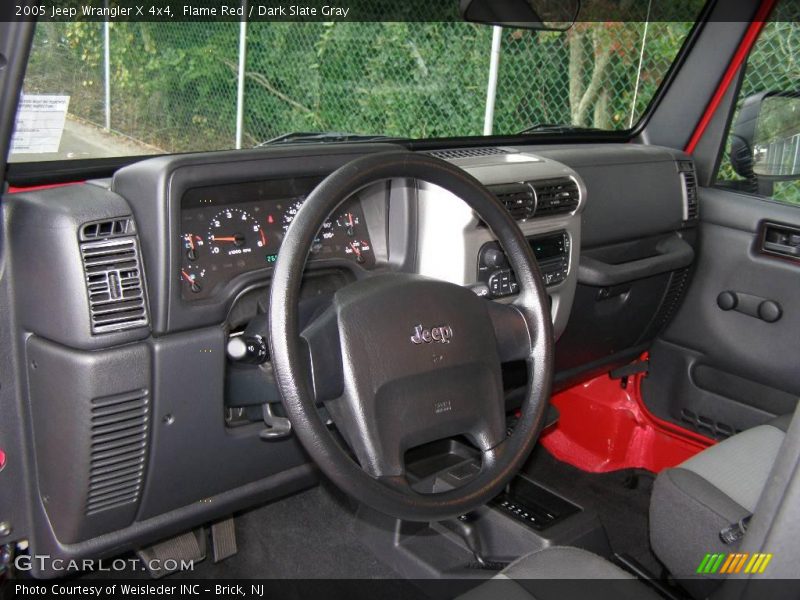 Flame Red / Dark Slate Gray 2005 Jeep Wrangler X 4x4