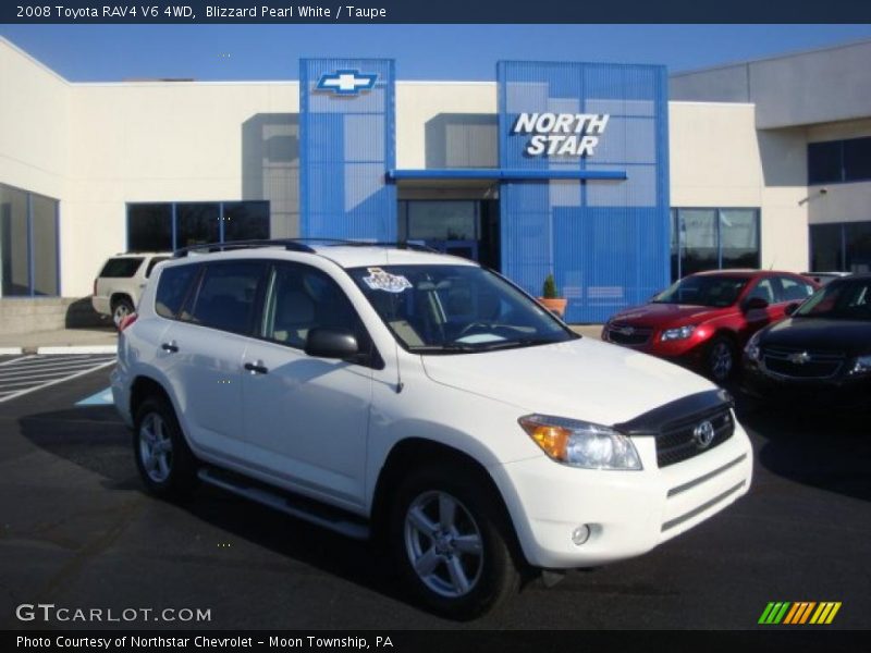 Blizzard Pearl White / Taupe 2008 Toyota RAV4 V6 4WD