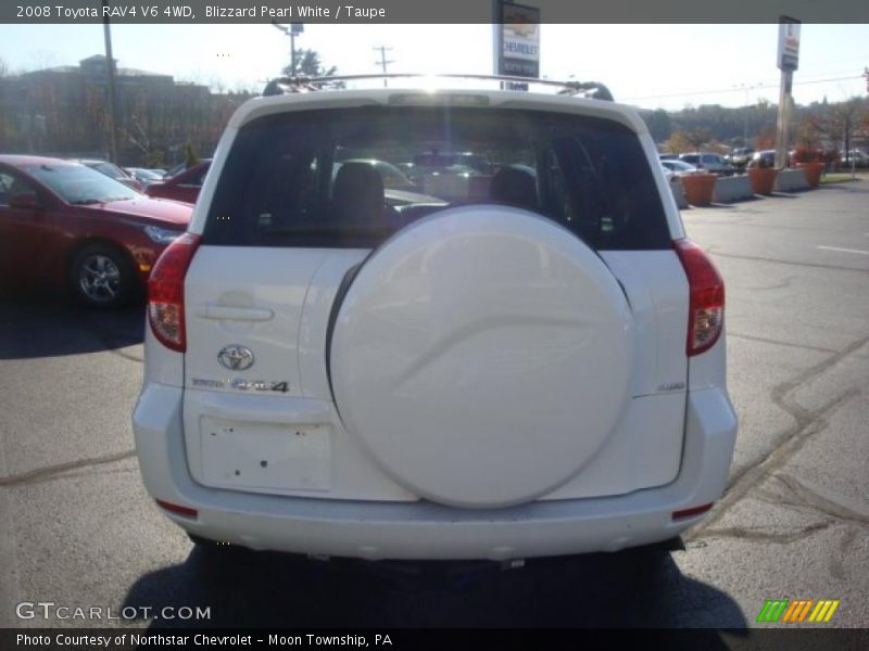 Blizzard Pearl White / Taupe 2008 Toyota RAV4 V6 4WD