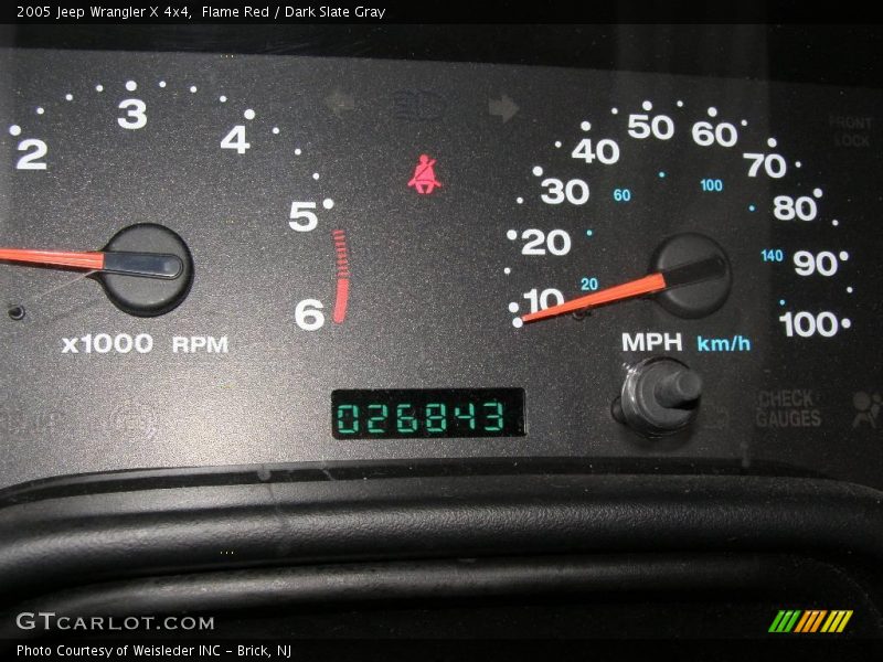 Flame Red / Dark Slate Gray 2005 Jeep Wrangler X 4x4