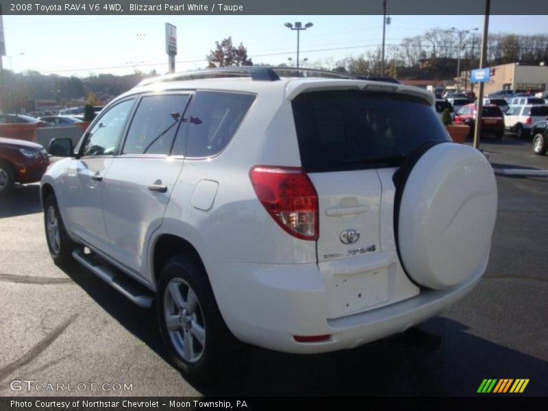 Blizzard Pearl White / Taupe 2008 Toyota RAV4 V6 4WD