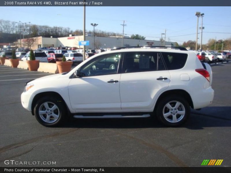 Blizzard Pearl White / Taupe 2008 Toyota RAV4 V6 4WD