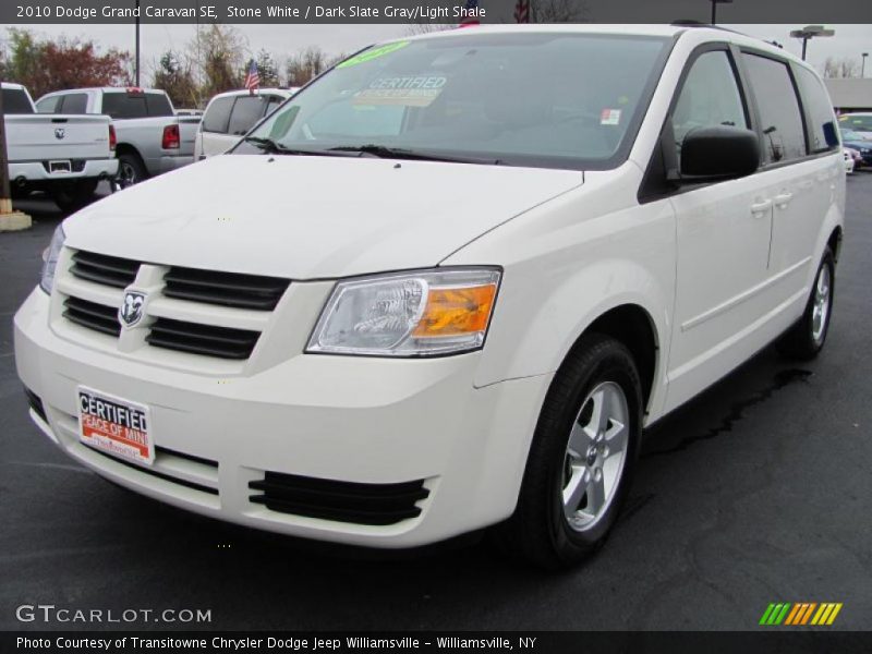 Stone White / Dark Slate Gray/Light Shale 2010 Dodge Grand Caravan SE