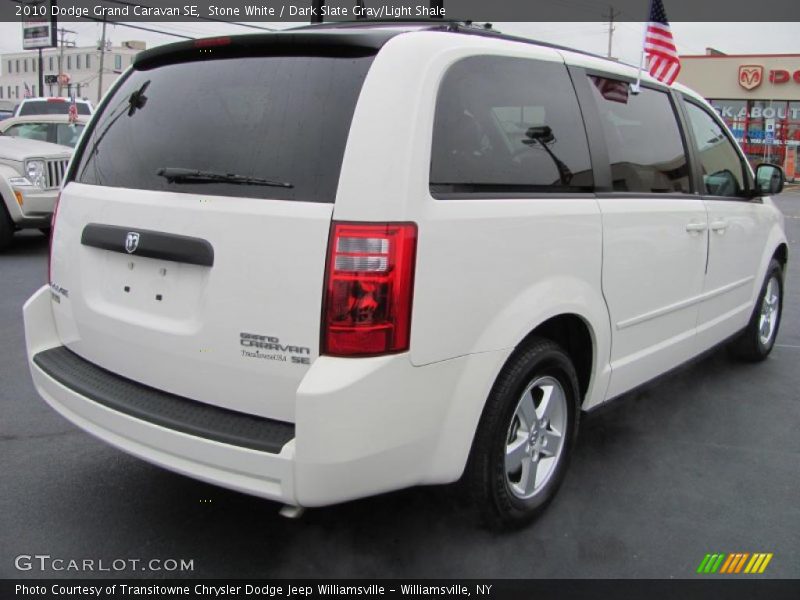 Stone White / Dark Slate Gray/Light Shale 2010 Dodge Grand Caravan SE