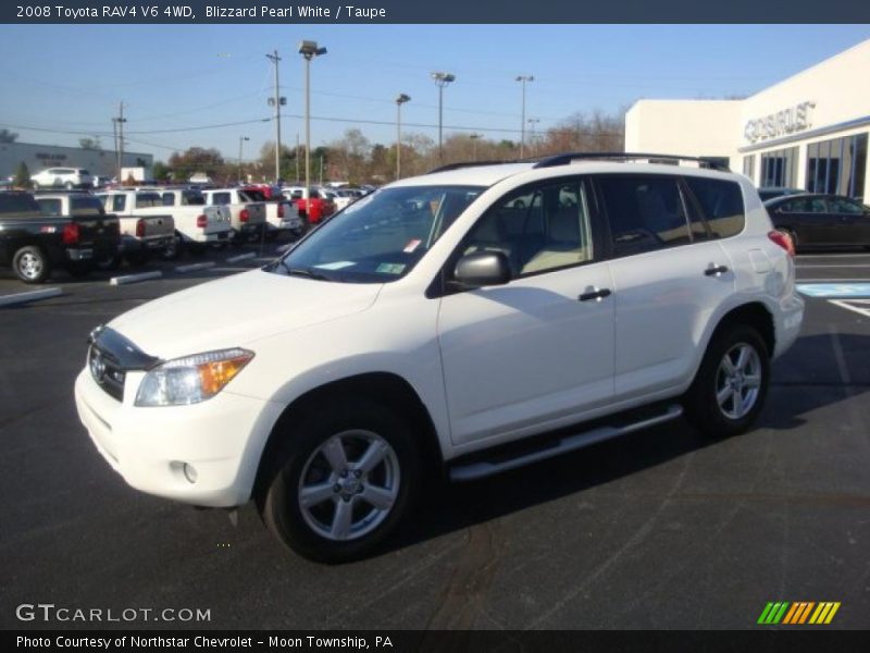 Blizzard Pearl White / Taupe 2008 Toyota RAV4 V6 4WD