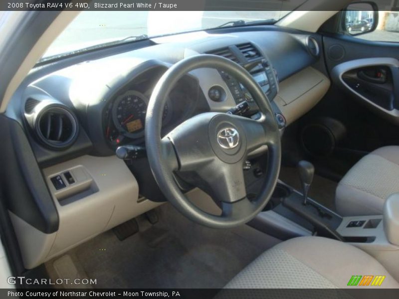 Blizzard Pearl White / Taupe 2008 Toyota RAV4 V6 4WD