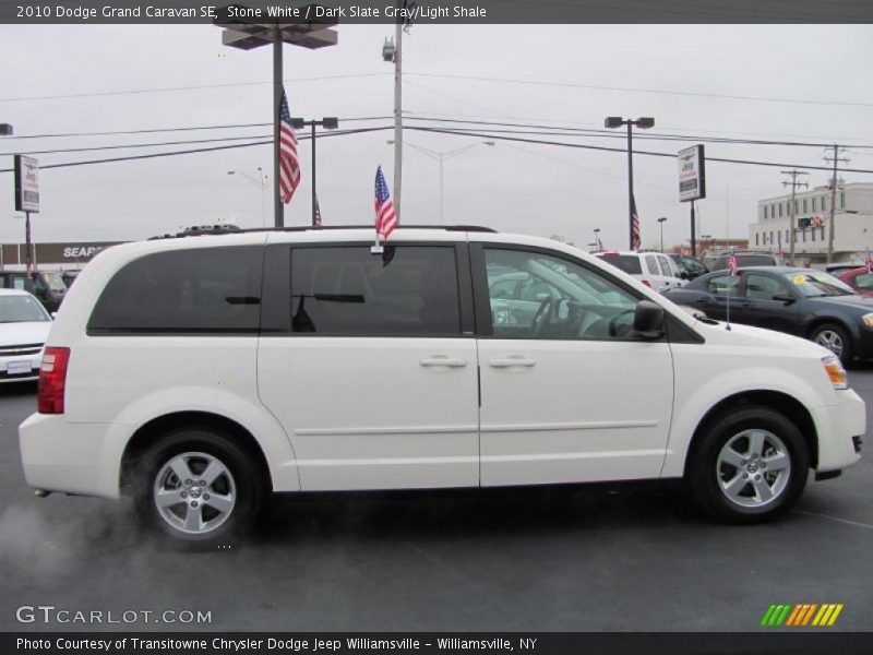 Stone White / Dark Slate Gray/Light Shale 2010 Dodge Grand Caravan SE