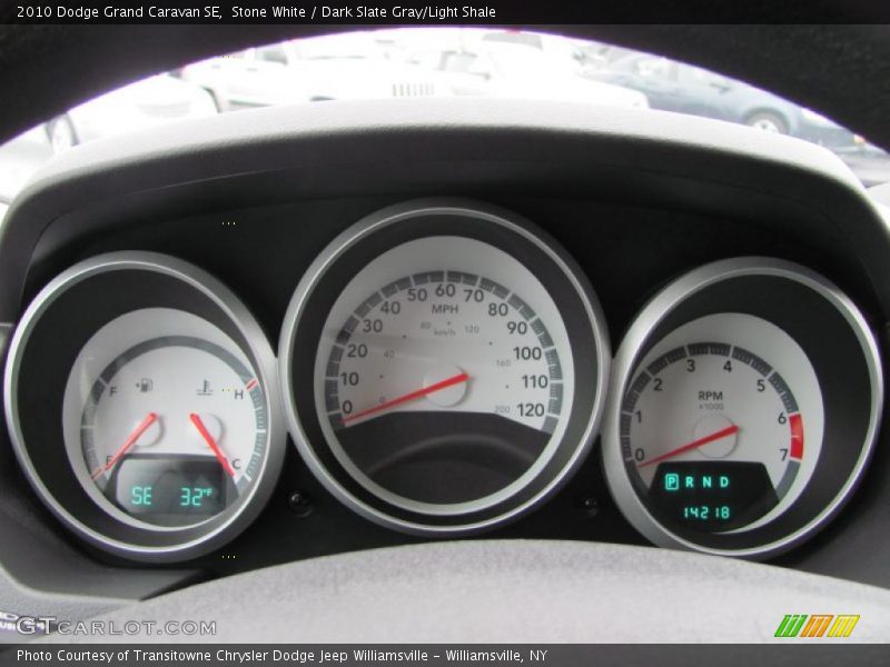 Stone White / Dark Slate Gray/Light Shale 2010 Dodge Grand Caravan SE