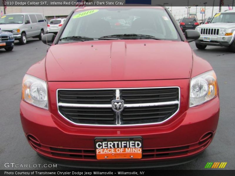 Inferno Red Crystal Pearl / Dark Slate Gray 2010 Dodge Caliber SXT