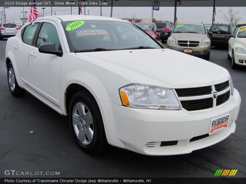 Stone White / Dark Slate Gray 2010 Dodge Avenger SXT