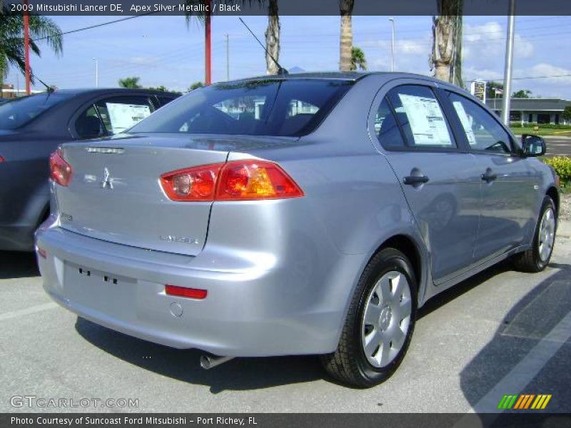 Apex Silver Metallic / Black 2009 Mitsubishi Lancer DE