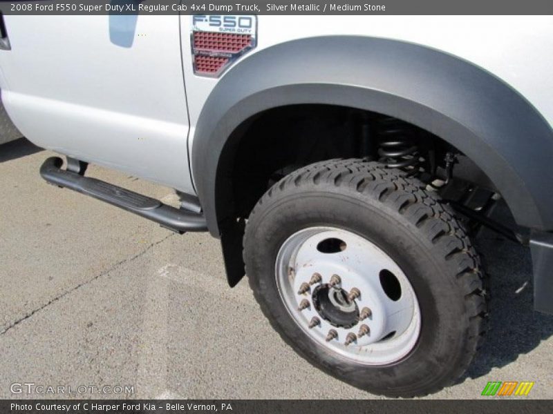 Silver Metallic / Medium Stone 2008 Ford F550 Super Duty XL Regular Cab 4x4 Dump Truck