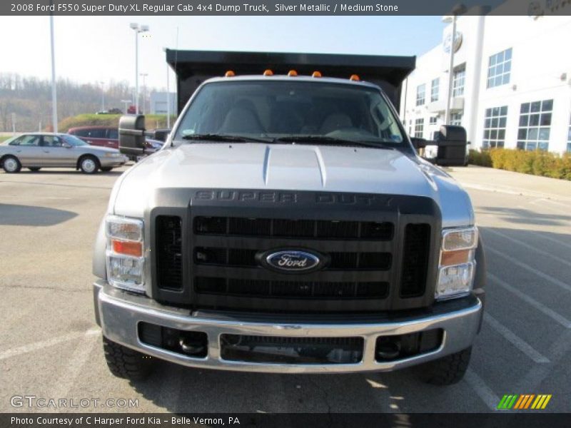 Silver Metallic / Medium Stone 2008 Ford F550 Super Duty XL Regular Cab 4x4 Dump Truck