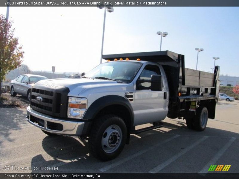 Silver Metallic / Medium Stone 2008 Ford F550 Super Duty XL Regular Cab 4x4 Dump Truck