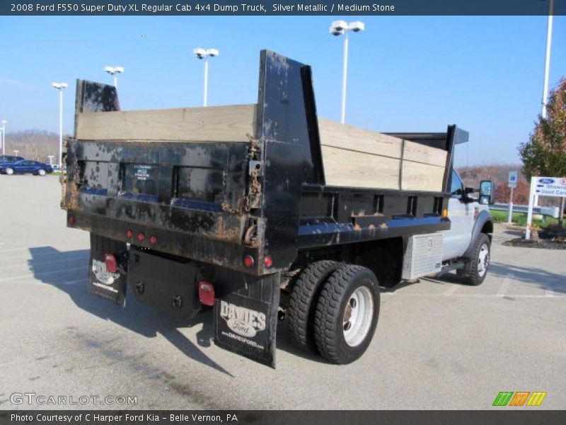 Silver Metallic / Medium Stone 2008 Ford F550 Super Duty XL Regular Cab 4x4 Dump Truck