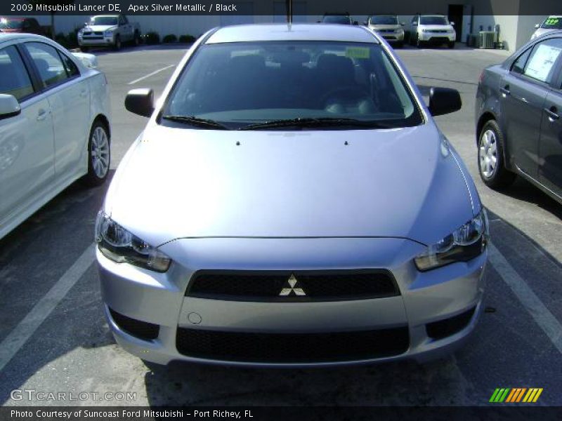 Apex Silver Metallic / Black 2009 Mitsubishi Lancer DE