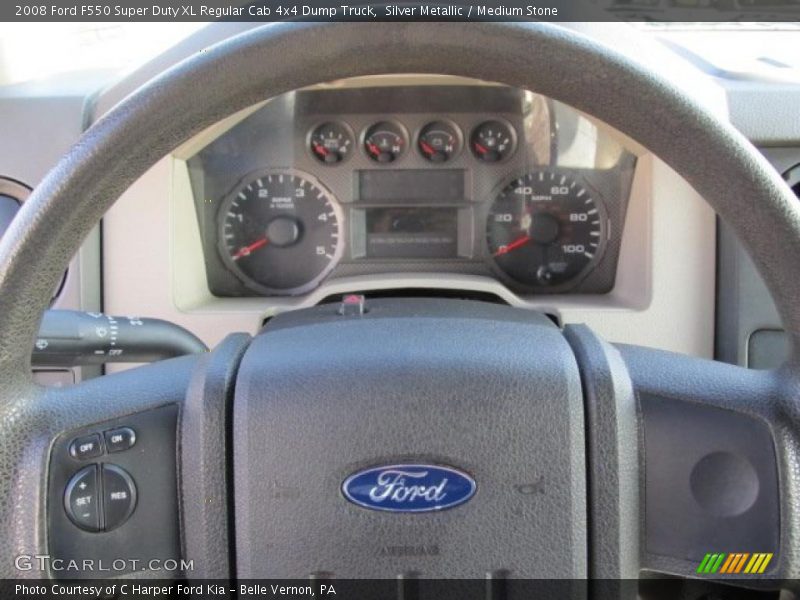 Silver Metallic / Medium Stone 2008 Ford F550 Super Duty XL Regular Cab 4x4 Dump Truck