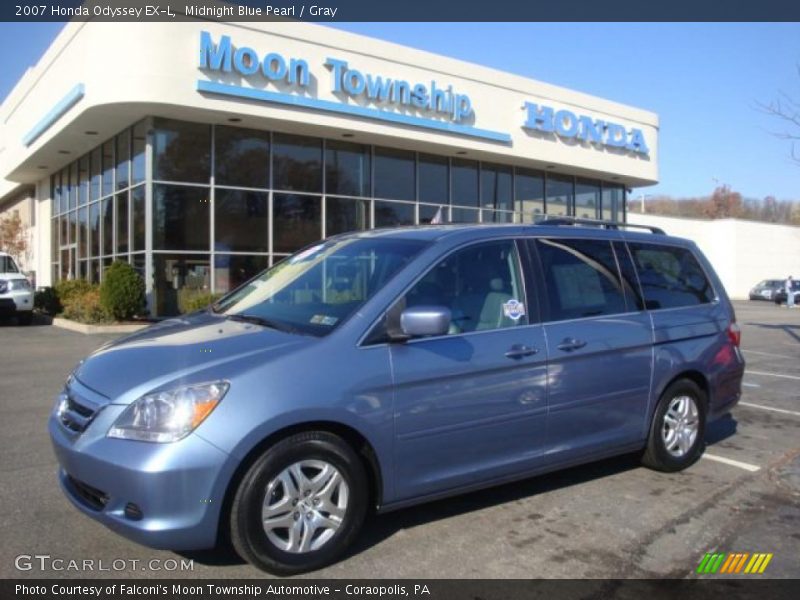 Midnight Blue Pearl / Gray 2007 Honda Odyssey EX-L