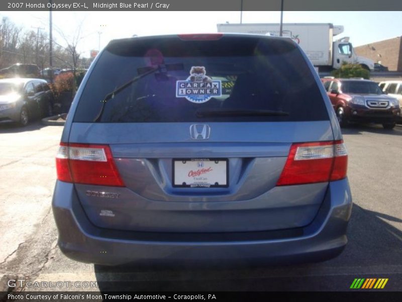 Midnight Blue Pearl / Gray 2007 Honda Odyssey EX-L