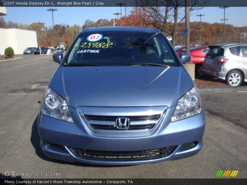 Midnight Blue Pearl / Gray 2007 Honda Odyssey EX-L