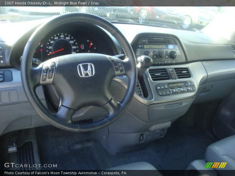 Midnight Blue Pearl / Gray 2007 Honda Odyssey EX-L