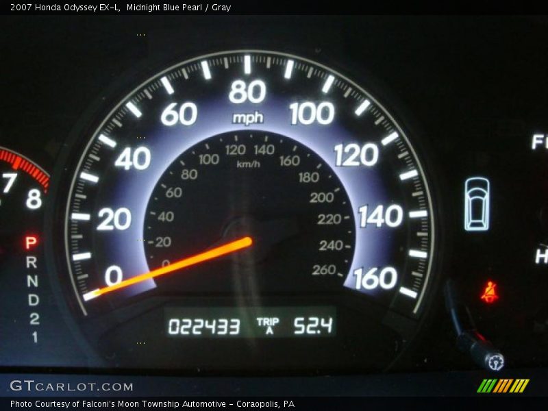 Midnight Blue Pearl / Gray 2007 Honda Odyssey EX-L