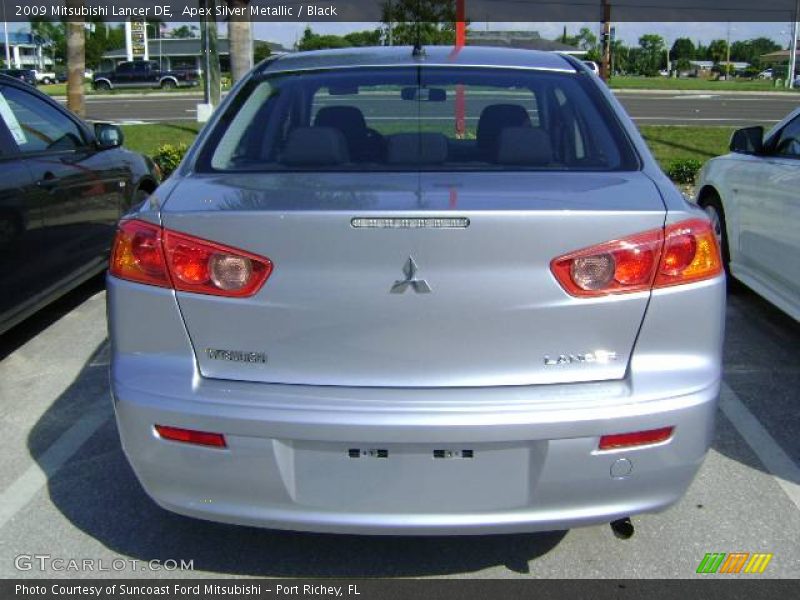 Apex Silver Metallic / Black 2009 Mitsubishi Lancer DE