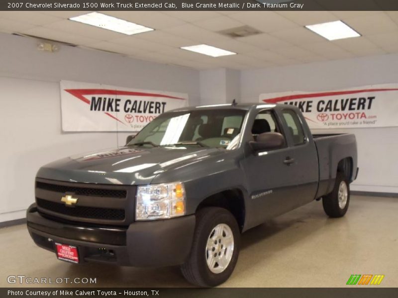 Blue Granite Metallic / Dark Titanium Gray 2007 Chevrolet Silverado 1500 Work Truck Extended Cab