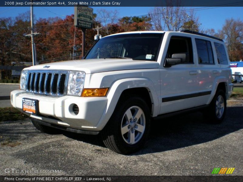 Stone White / Dark Slate Gray 2008 Jeep Commander Sport 4x4