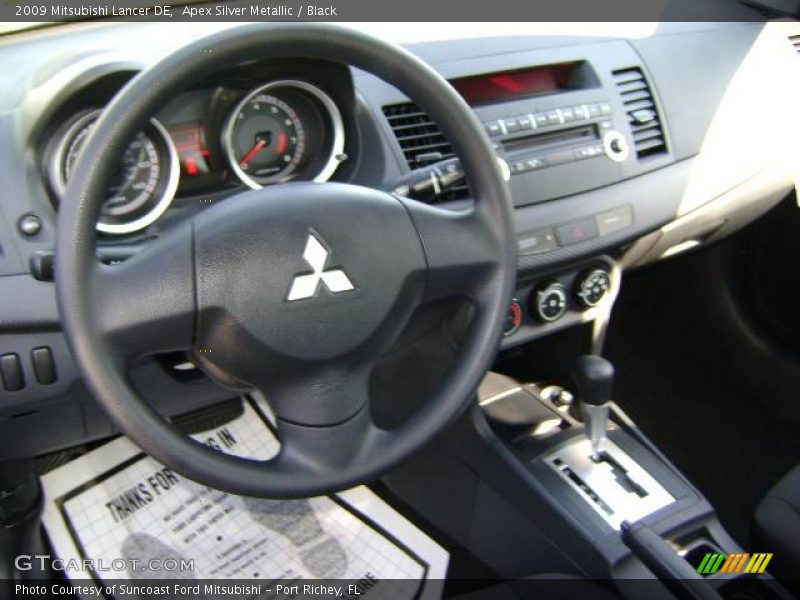 Apex Silver Metallic / Black 2009 Mitsubishi Lancer DE