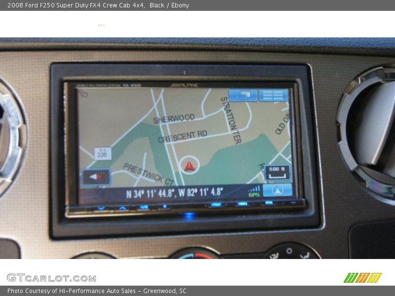 Navigation of 2008 F250 Super Duty FX4 Crew Cab 4x4