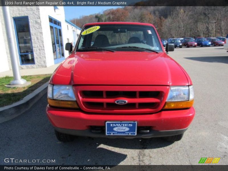 Bright Red / Medium Graphite 1999 Ford Ranger Sport Regular Cab 4x4