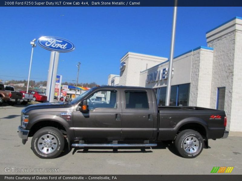 Dark Stone Metallic / Camel 2008 Ford F250 Super Duty XLT Crew Cab 4x4