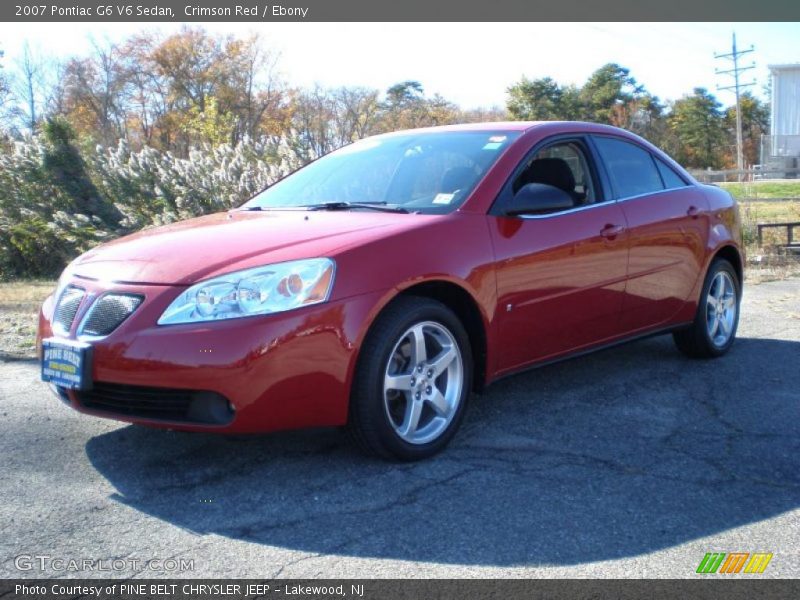 Crimson Red / Ebony 2007 Pontiac G6 V6 Sedan