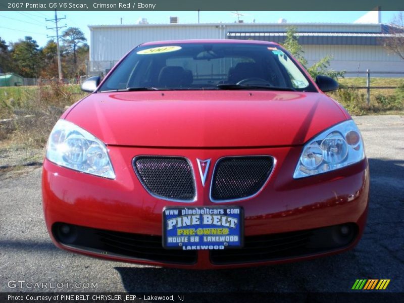 Crimson Red / Ebony 2007 Pontiac G6 V6 Sedan