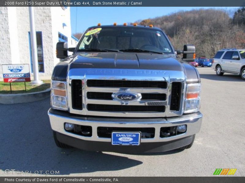 Dark Stone Metallic / Camel 2008 Ford F250 Super Duty XLT Crew Cab 4x4