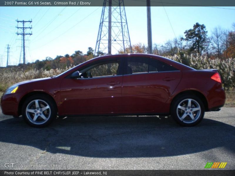 Crimson Red / Ebony 2007 Pontiac G6 V6 Sedan