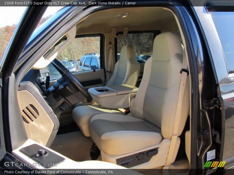 Dark Stone Metallic / Camel 2008 Ford F250 Super Duty XLT Crew Cab 4x4