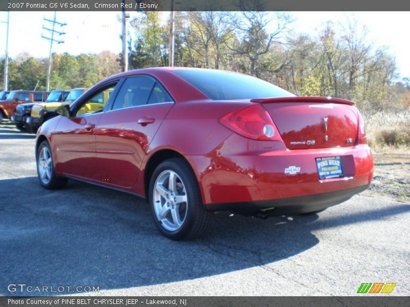 Crimson Red / Ebony 2007 Pontiac G6 V6 Sedan