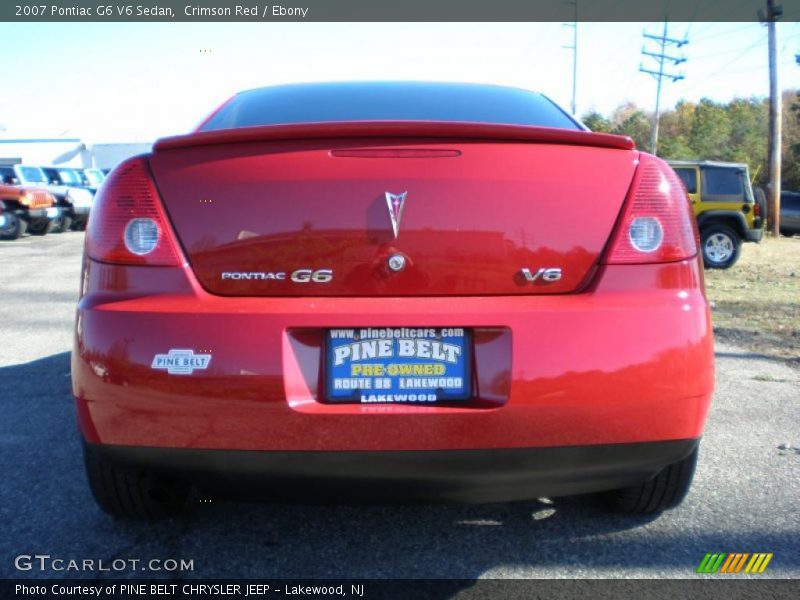 Crimson Red / Ebony 2007 Pontiac G6 V6 Sedan