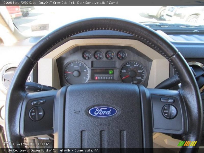 Dark Stone Metallic / Camel 2008 Ford F250 Super Duty XLT Crew Cab 4x4
