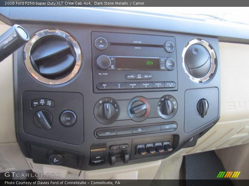 Dark Stone Metallic / Camel 2008 Ford F250 Super Duty XLT Crew Cab 4x4