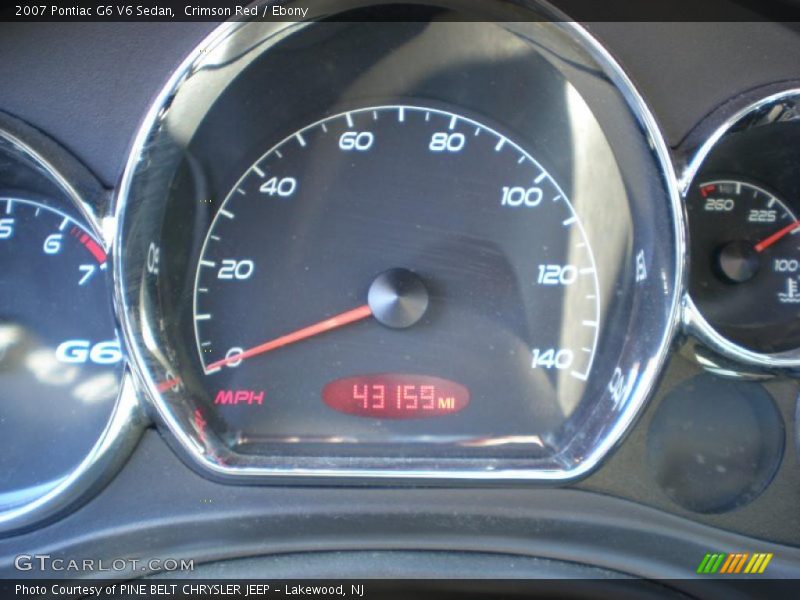 Crimson Red / Ebony 2007 Pontiac G6 V6 Sedan