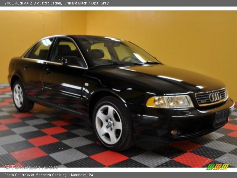 Brilliant Black / Opal Grey 2001 Audi A4 2.8 quattro Sedan