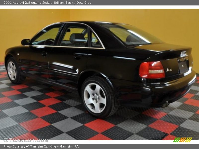 Brilliant Black / Opal Grey 2001 Audi A4 2.8 quattro Sedan