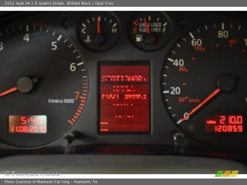 Brilliant Black / Opal Grey 2001 Audi A4 2.8 quattro Sedan