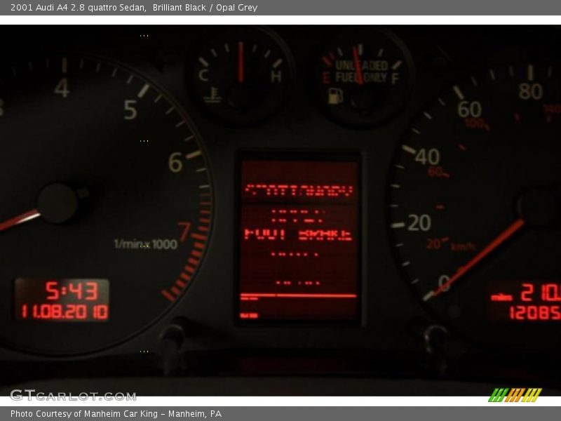 Brilliant Black / Opal Grey 2001 Audi A4 2.8 quattro Sedan