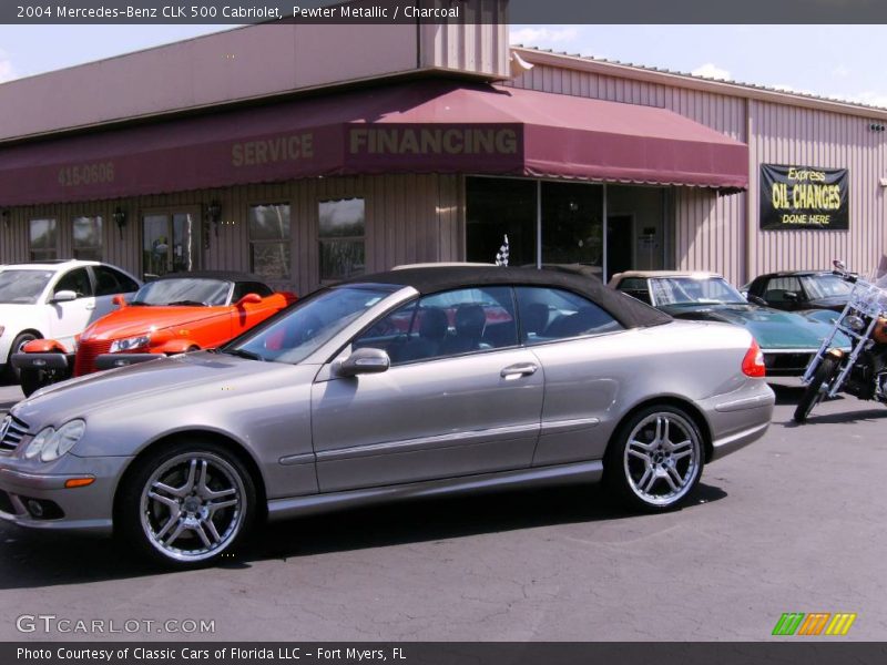 Pewter Metallic / Charcoal 2004 Mercedes-Benz CLK 500 Cabriolet