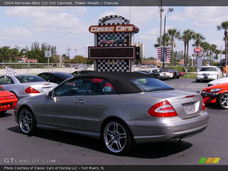 Pewter Metallic / Charcoal 2004 Mercedes-Benz CLK 500 Cabriolet